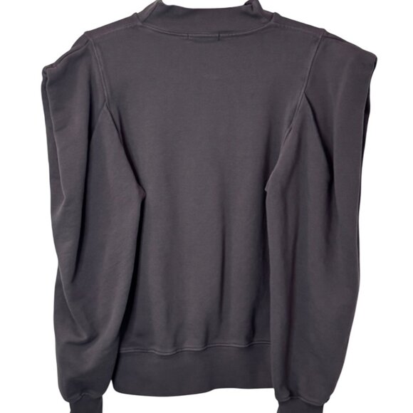 Agolde dark grey ruched shoulder oversized sweater size XS - Picture 4 of 5